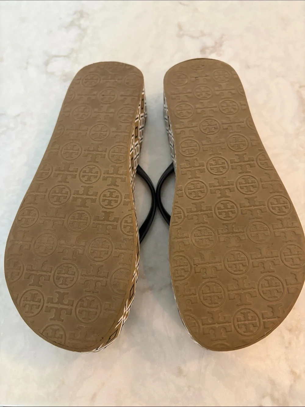 Tory Burch Platform flip flops size 8
